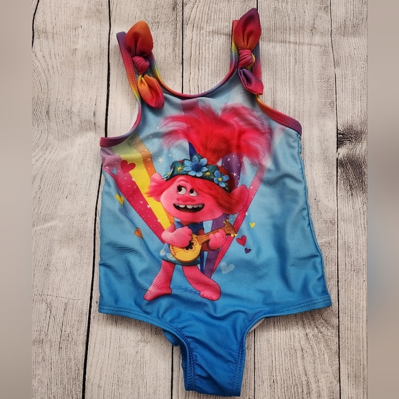 2T Swimsuits DreamWorks Trolls, WonderNation Watermelon (Set) - Picture 2 of 10